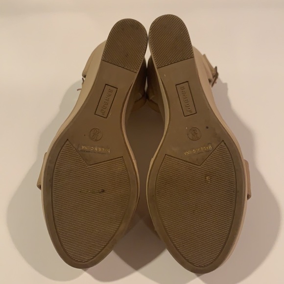 Tan Bamboo Wedge Sandels — Size 10 - Picture 5 of 6